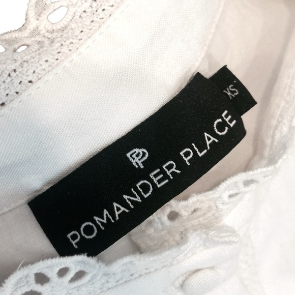 Tuckernuck Pomander Place Dutton Sleeveless Eyelet Trim Dress White Women’s XS - Picture 8 of 9